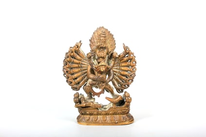 A COPPER-ALLOY FIGURE OF YAMANTAKA