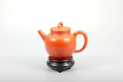 A YIXING CLAY TEAPOT