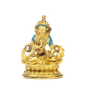 A GILT-BRONZE FIGURE OF BUDDHA