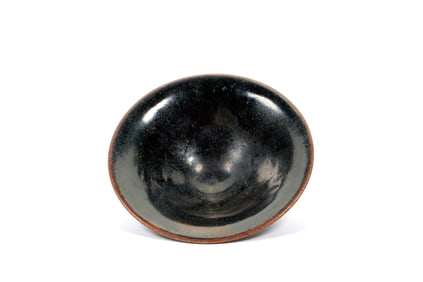 A PAIR OF BLACK-GLAZED 'HARE'S FUR'TEA BOWL