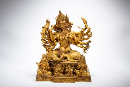 Gilt Bronze Guardian Figure