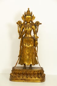 Gilt Bronze Padmapani Figure