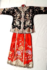 Silk Embroidery Flower and Phoenix Pattern Clothes