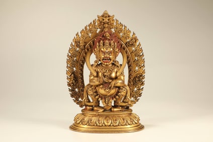Gilt Bronze Mahakala Figure