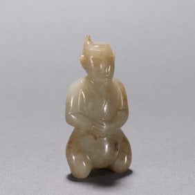 Jade Carved Character Shape Ornament