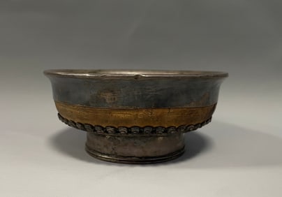 Silver Carved Dragon Pattern Bowl