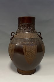 Bronze Carved Dragon Pattern Pot