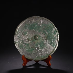 Chinese Bronze Carved Phoenix Pattern Mirror