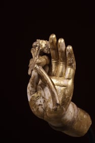 Stone Gold Drawing Buddha Hand Figure