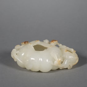 Jade Carved Dragon Shape Washer