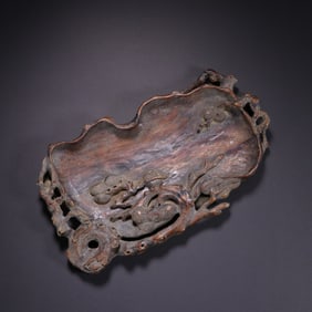 Rosewood Carved Pine Tree Pattern Washer