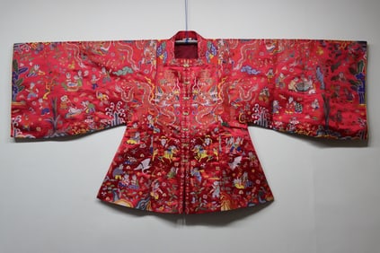 Silk Embroidery Dragon and Character Story Pattern Clothes