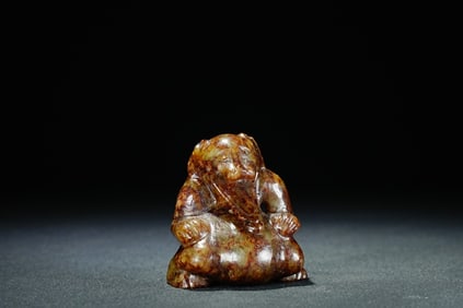 Jade Carved Bear Shape Ornament