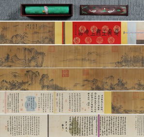 Chinese Drawing Landscape Hand Scroll,Xia Gui Mark