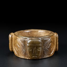 Jade Carved Character Face Pattern Cong