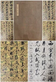 Chinese Writing Calligraphy Painting Album,Qi Gong Mark