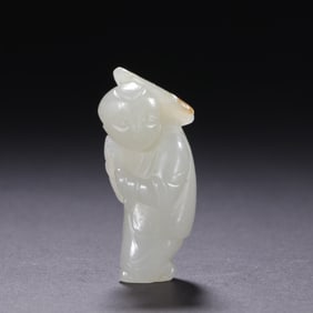 Jade Carved Child Shape Ornament