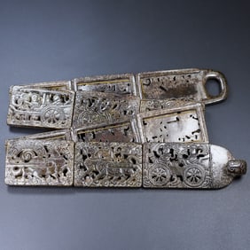 Jade Carved Character Story Pattern Waistband