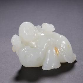 Jade Carved Child Shape Ornament