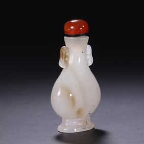 Agate Carved Double Ears Snuff Bottle