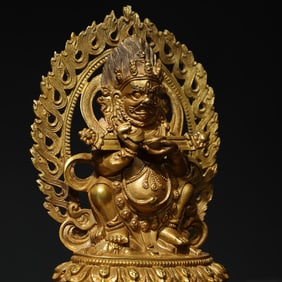 Gilt Bronze Mahakala Figure