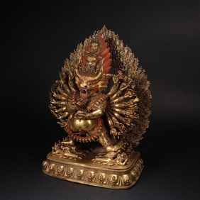 Gilt Bronze Yamantaka Figure