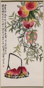 Qi Baishi (1864-1957), attributed to, Longevity Peaches