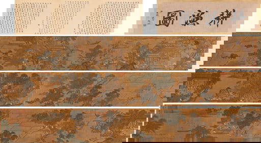 Liu Songnian (act. 1190-1230), attributed to, 'Farming and Fishing' Handscroll