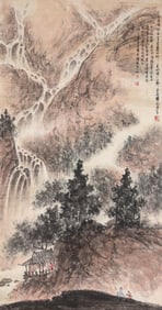 Fu Baoshi (1904-1965), attributed to, Visiting Friend with Zither