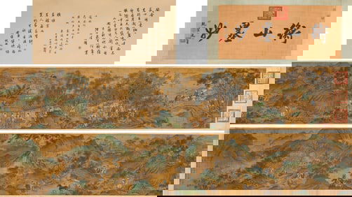 Wen Zhengming (1470-1559), attributed to, 'Joyful Dwelling by Mountain Stream' Handscroll