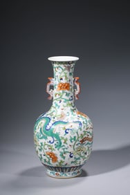 A Doucai 'Dragon-Phoenix and Floral' Vase