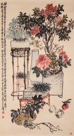 Wu Changshuo (1844-1927), attributed to, Scholar's Objects
