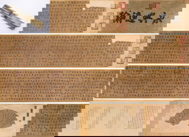 Yu Shinan (558-638), attributed to, 'Confucius Court Stele' Handscroll