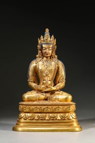 A Gilt-Bronze Figure of Amitayus
