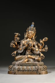 A Lacquered Bronze Figure of Yumka