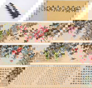 Mei Lanfang (1894-1961), attributed to, Flower-and-Bird Handscroll