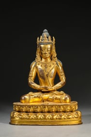 A Gilt-Bronze Figure of Amitayus