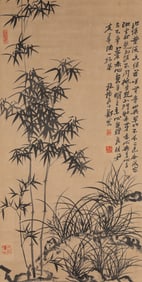 Zheng Xie (1693-1765), attributed to, Bamboo and Rocks