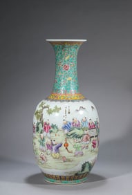 A Famille-Rose 'Hundred Children'Vase
