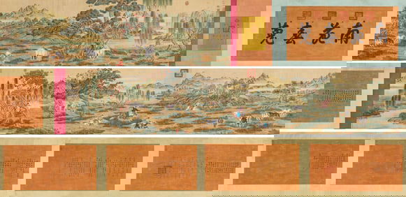 Giuseppe Castiglione (1688-1766), attributed to, Spring Hunt in the Southern Park Handscroll