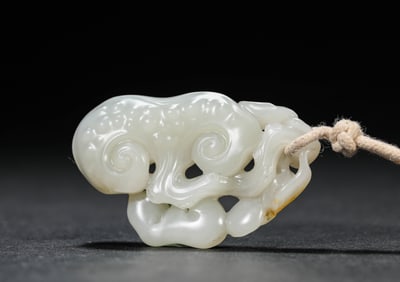 A Jade Carving of Lingzhi