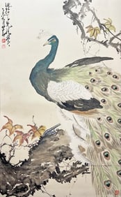 A CHINESE HAND PAINTING WITH THE MARK OF ZHAO SHAOANG
