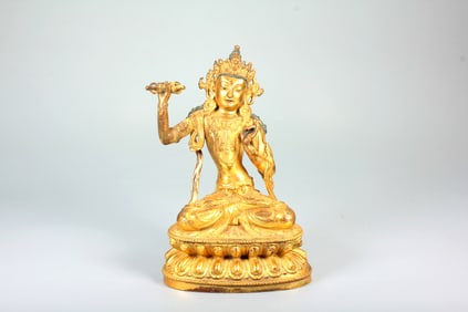 A GILT-BRONZE FIGURE OF VAJRADHARA BODHISATTVA