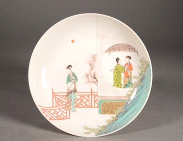 A WUCAI "ROMANCE OF THE WESTERN CHAMBER" DISH