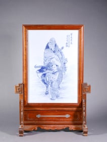 A WANG BU-STYLE SCREEN WITH FIGURE PATTERNS