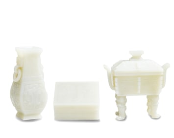 A SET OF HETIAN JADE SCHOLAR'S DESK ARTICLES