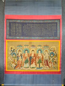 A CHINESE HAND PAINTING WITH THE MARK OF LI GONGLIN