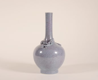 A JUN-TYPE GLAZED 'DRAGON' VASE