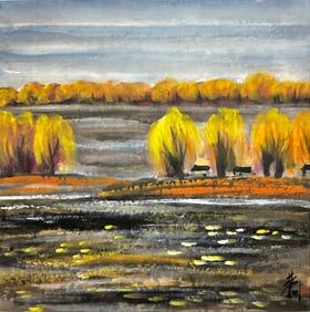 A CHINESE HAND PAINTING WITH THE MARK OF LIN FENGMIAN