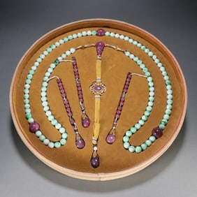 Jadeite Bead Ceremonial Necklace